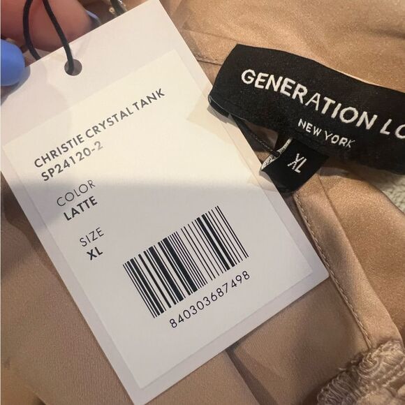 NWT Generation Love Women's Christie Crystal Tank
XL Latte Embellished - Picture 6 of 13